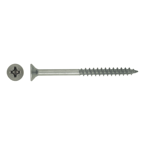 Countersunk head chipboard screw, A2, Pozidriv - 1
