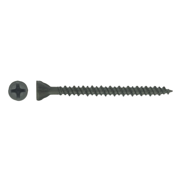 Drywall screws for fibreboard UUN, with countersunk milling head, EN 14566 phosphated, class 48 - 1