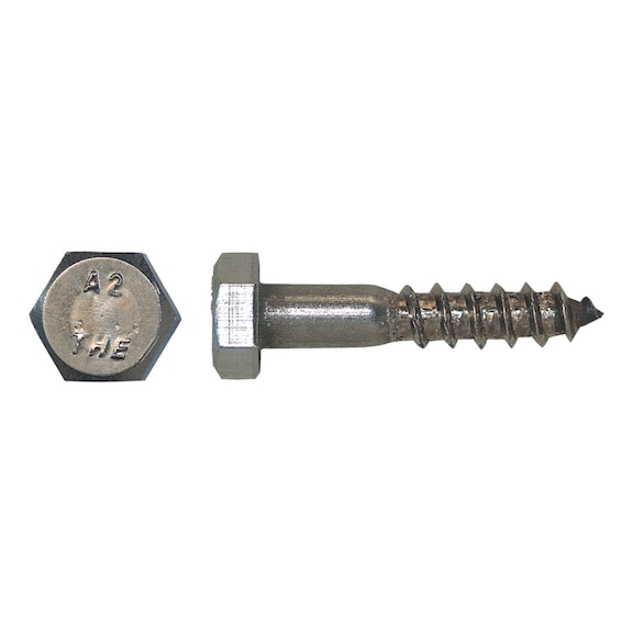 Hexagon-head wood screw, DIN 571, A2 - 1