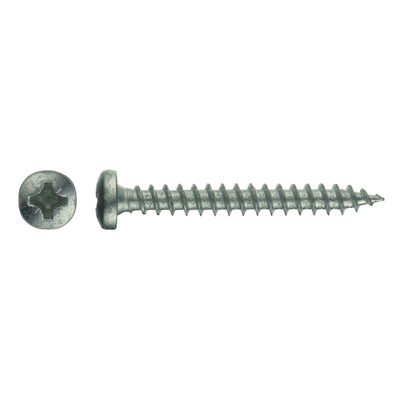 Pan-head chipboard screw, zinc plated, Pozidriv - 1