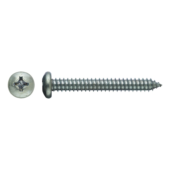 Round head tapping screw, DIN 7981, zinc plated, type C - 1