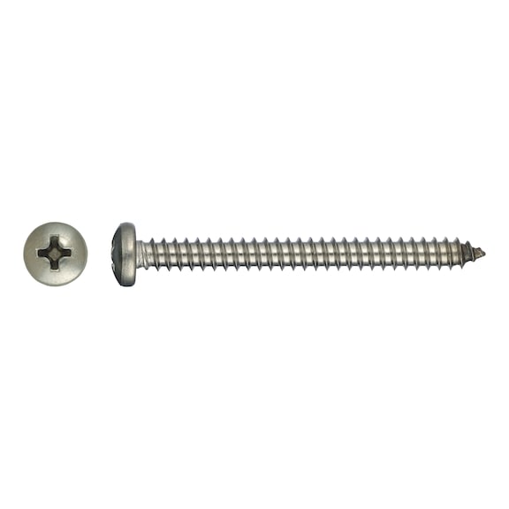 Round head tapping screw, DIN 7981, A2, type C - 1