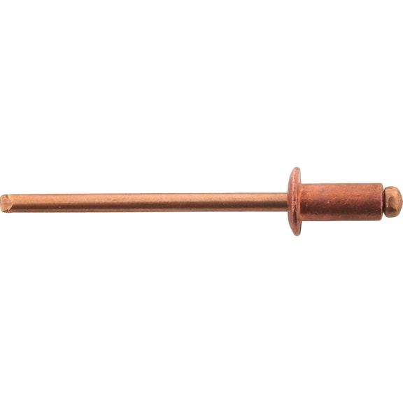 Round pan head blind rivet, copper/bronze - 1