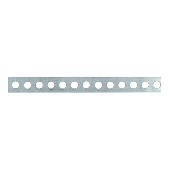 Punched mounting strip, zinc plated - 1