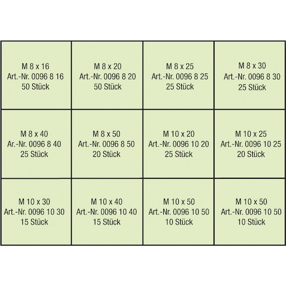 Assortiment VISO de vis acier hexagonales DIN 933 - 3