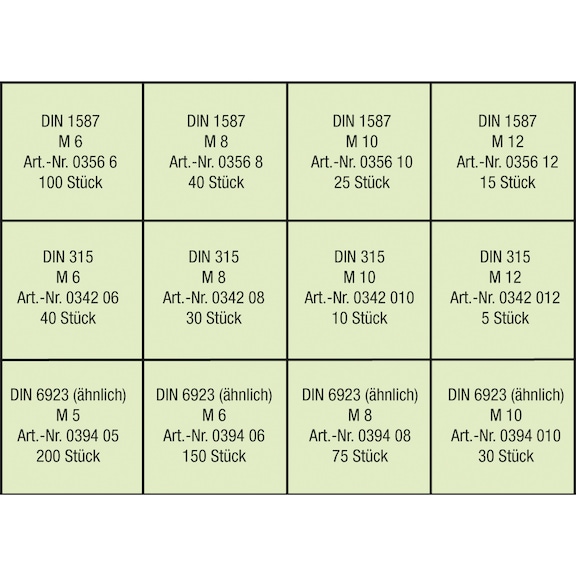 VISO Sortiment Muttern kombiniert DIN 1587/315/6923 ähnlich - 3