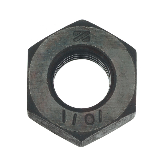 Ecrou hexagonal DIN 934, résistance 8, filetage fin, acier brut - 1