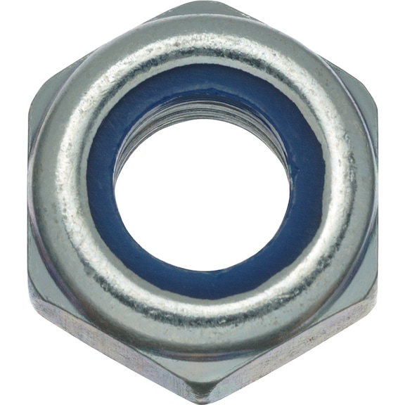 Self-locking hexagon nut, DIN 985, strength class 10, galvanised, fine thread - 1