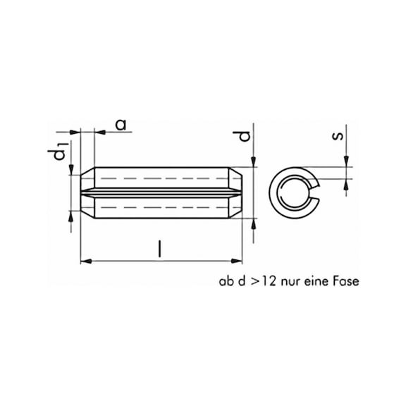 Wide clamping pin, ISO 8752 (DIN 1481), plain - 2