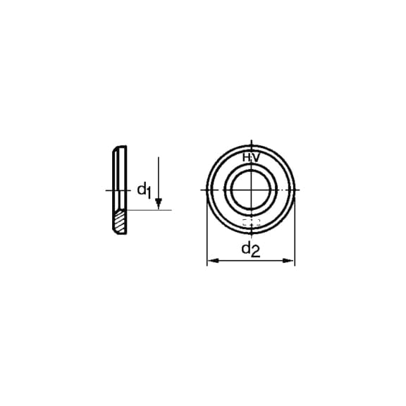 Rondelle précontrainte haute résistance à la traction, DIN EN 14399-6, 300-370 HV, galvanisé à chaud - 2