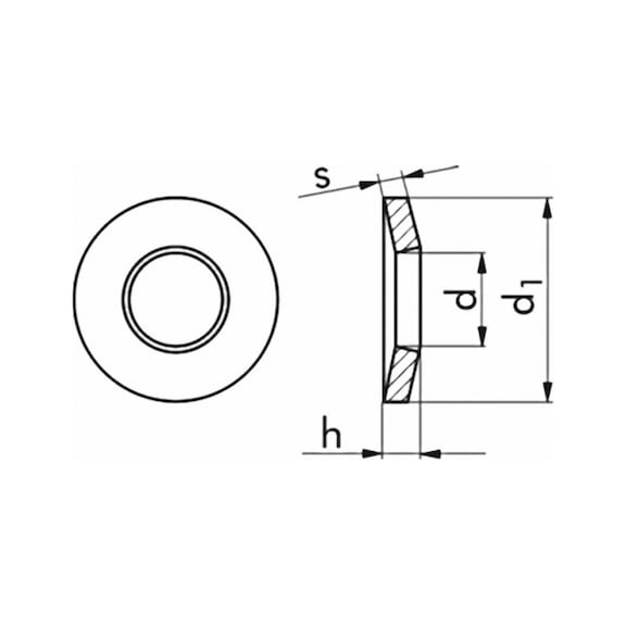 Spring washers, DIN 6796, zinc plated - 2