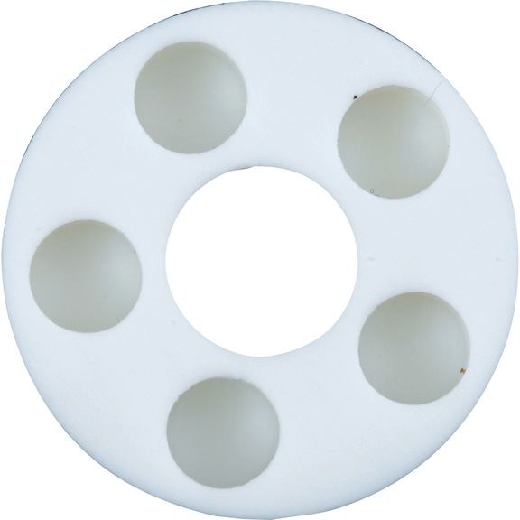 Spacer rollers, white polyethylene