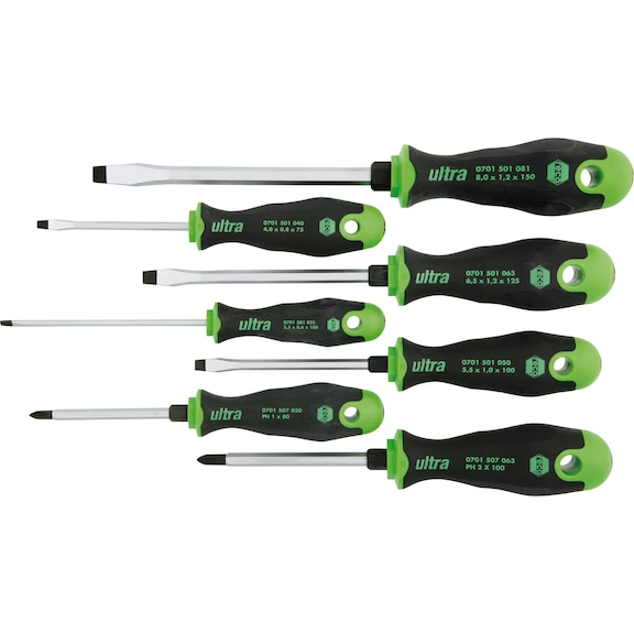ultra screwdriver sets - ultra screwdriver set 7 pcs., PH and slotted