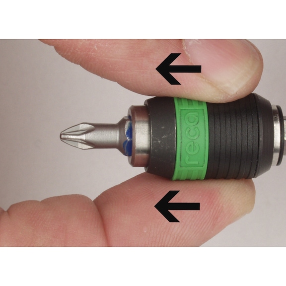 RECA 1/4-inch Bit-Click bit holder, E 6.3 - Bit-Click bit holder 1/4", E 6.3 50 mm, with magnet