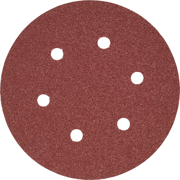 Velcro-backed sanding discs, 6-hole - 1
