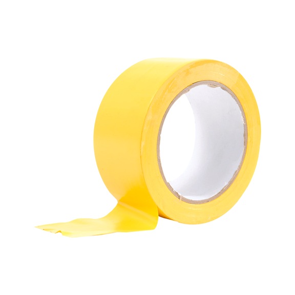 Adhesive tape, soft PVC - PVC plaster tape, smooth soft PVC, yellow, 50 mm x 33 m