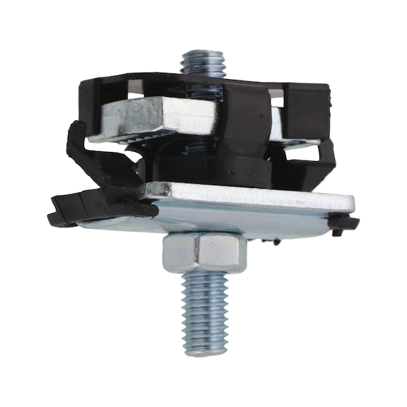 Quick fasteners with threaded fitting for toothed mounting rail systems - 3