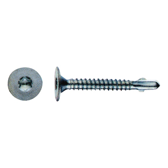 FINE THREAD SELF-DRILLING SCREW WITH WINGS - 1