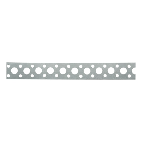 Punched mounting strip, zinc plated - 2