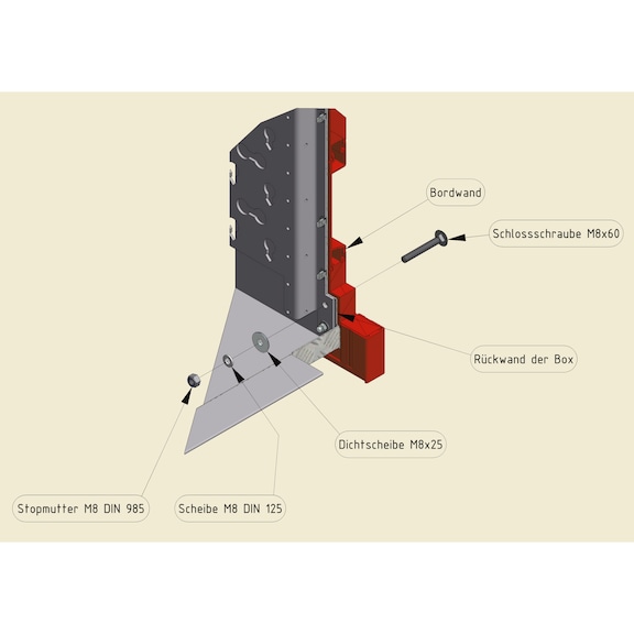 Mounting kits - Mounting kit, universal, 4 pieces