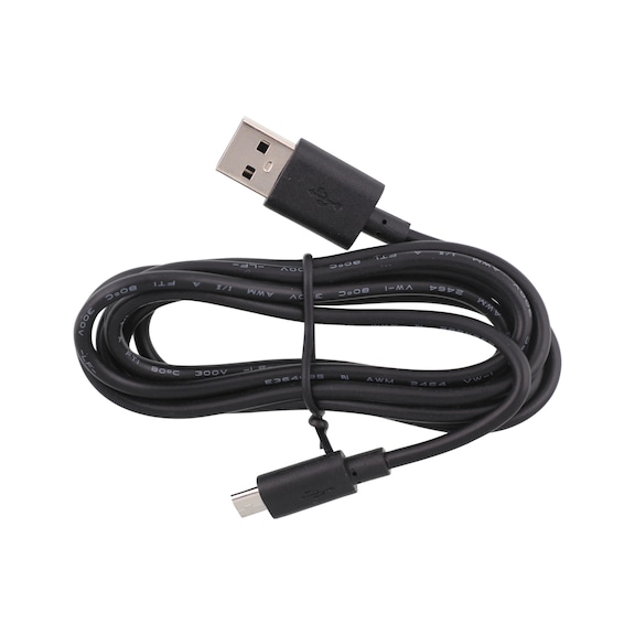 Lámpara de trabajo, accesorios - Cable micro USB, 1,5 m, negro