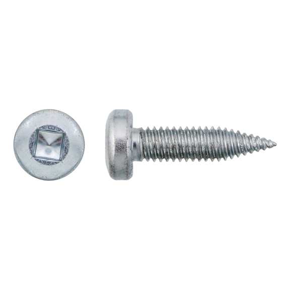 DBS thin sheet metal screw, round head, zinc-plated - 1