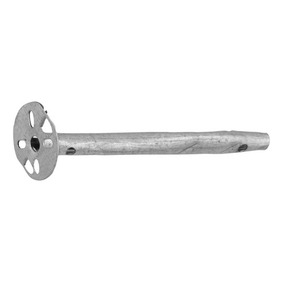 Insulation anchor with metal plate: Ø 30 mm - Insulation anchor, metal steel, galvanised Sendzimir, 8 x 110