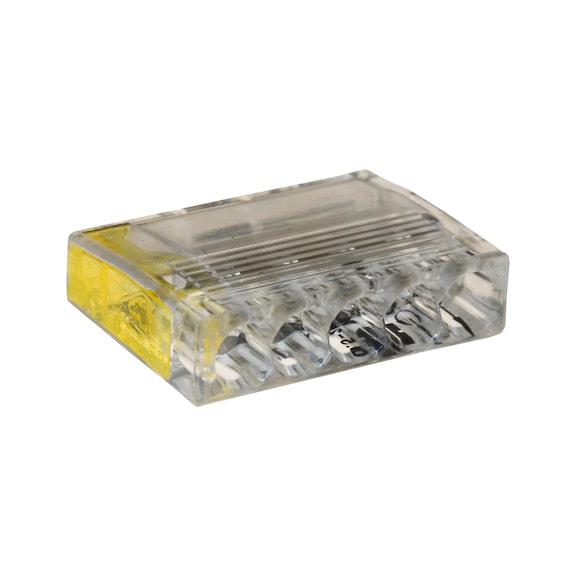 Borne de raccordement compacte - Borne de raccordement, compacte, 5 pôles, jaune, 0,5-2,5mm²