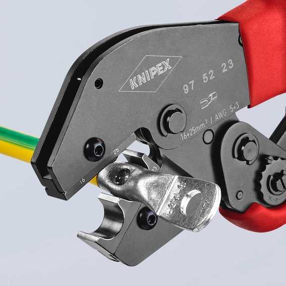 Crimping tool for uninsulated cable lugs and plug-in connectors - 2