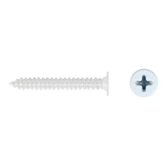 Extra-flat head screw DIN 7982 white