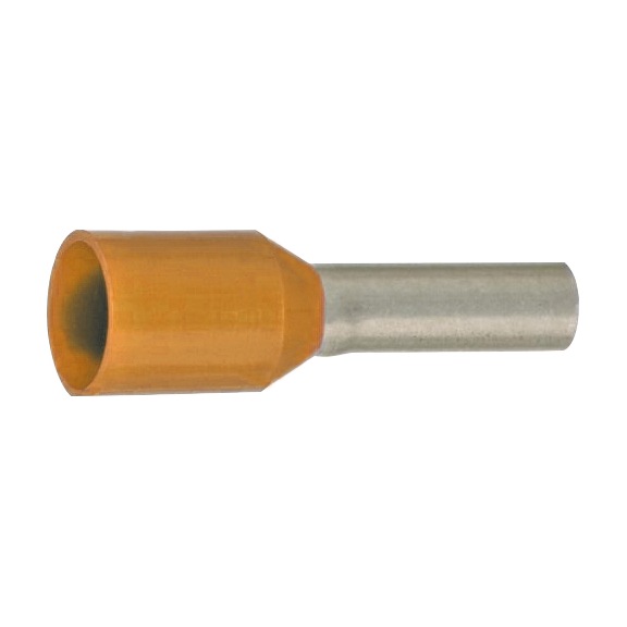 Insulated wire end ferrules, ZF/colour series II  - Wire end ferrules, ZF 46228 Part 4, orange, insulated, 0.5 mm² x 8 mm