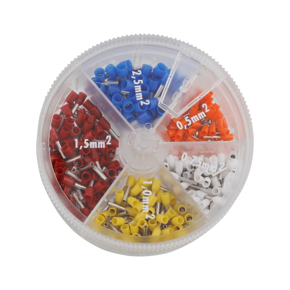 Assortment box of ZF wire end ferrules