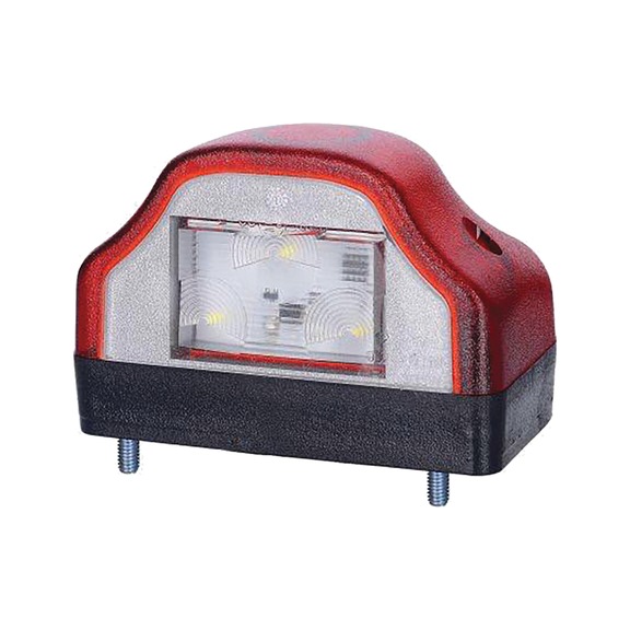 RED LED NUMBER PLATE LIGHT WITH POSITION 12/24V - RED LED NUMBER PLATE LIGHT WITH POSITION