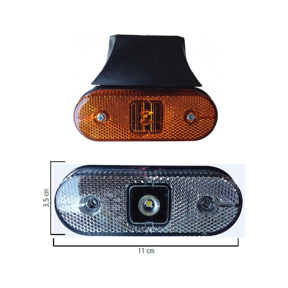Z-shaped LED indicators with reflectors