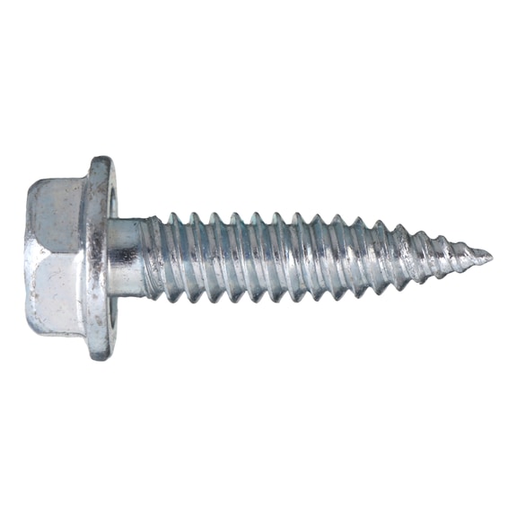 DBS thin sheet metal screw, hexagon head, zinc-plated - 1