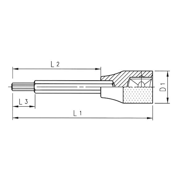 RECA 1/2" hexagon socket wrench inserts, long version - 2