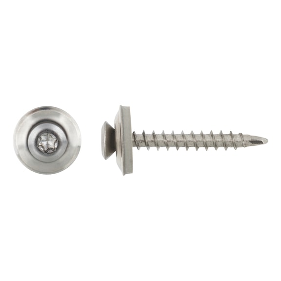 sebS roofing screw with drillpoint and sealing washer, A2 - 1