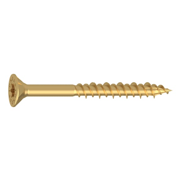 RAPID® load-bearing timber screw with countersunk head, yellow - RAPID timber screw, c/s milling pocket head, Yellwin 500+, PT, TX 20 4.0x30/20