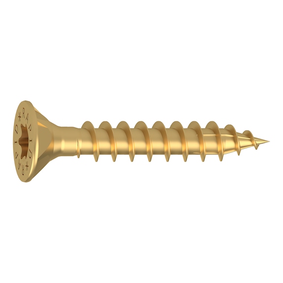 RAPID® load-bearing timber screw with countersunk head, yellow - RAPID timber screw, c/s milling pocket head, Yellwin 500+, FT, TX 20 3.5x25