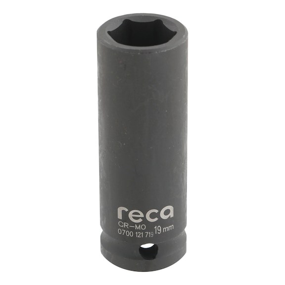 RECA impact socket wrench inserts 1/2", long version, metric - 1