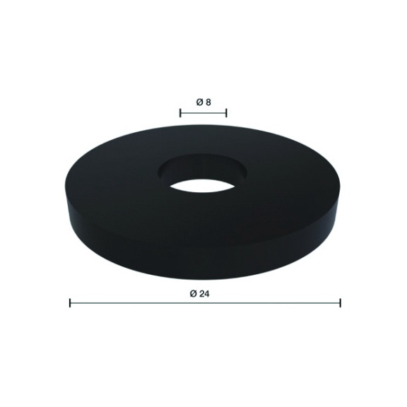 RUBBER SEAL FOR SCREW-ON VALVE BASES - RUBBER SEAL 8x24mm