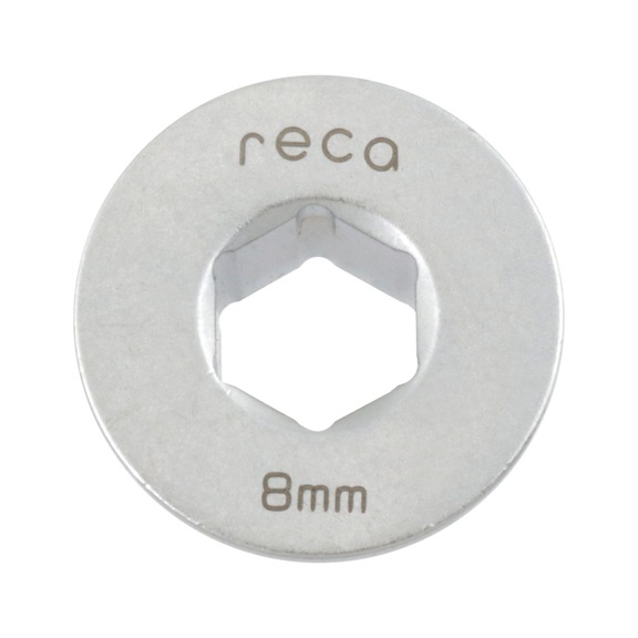 RECA Varius 11-in-1 double-end ratchet spanner  - RECA Varius 11-in-1 through-insert with collar AF 8