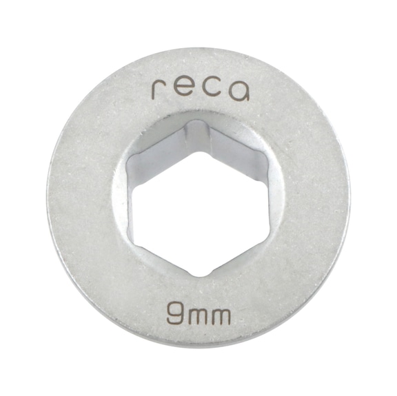 RECA Varius 11-in-1 double-end ratchet spanner  - RECA Varius 11-in-1 through-insert with collar AF 9
