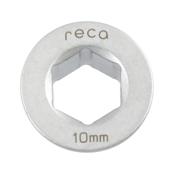 RECA Varius 11-in-1 double-end ratchet spanner  - RECA Varius 11-in-1 through-insert with collar AF 10