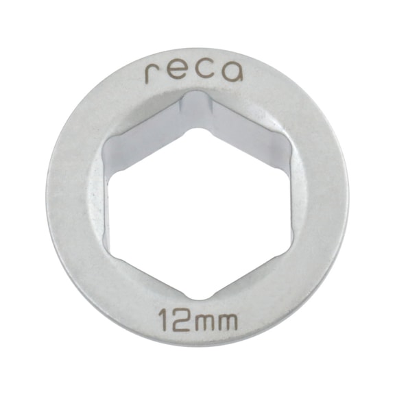 RECA Varius 11-in-1 double-end ratchet spanner  - RECA Varius 11-in-1 through-insert with collar AF 12