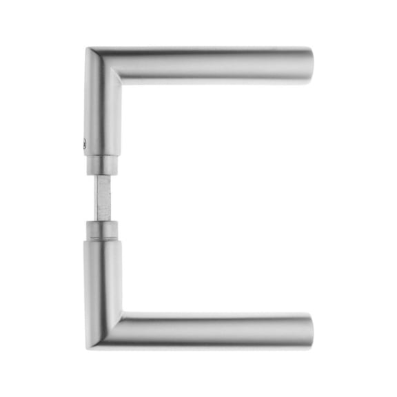 Door handle pair, mitred - edi handle pair, mitred, 22 mm 108Z 8-mm square, F1 silver-coloured P-PR