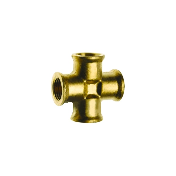 FEMALE 4-WAY BRASS AIR FITTINGS - FEMALE 4-WAY FITTING