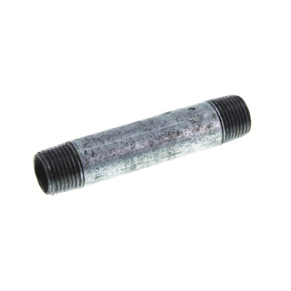"1IN GALVANISED STEEL THREADED PIPE WITH 2 THREADS" - 1IN GALVANISED STEEL THREADED PIPE L8