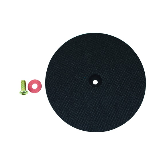 PADS FOR SELF-ADHESIVE DISCS - HOOK-AND-LOOP FASTENING PLATE WITHOUT HOLES WITH THROUGH SCREW 5/16 INCH FLAT CONNECTOR (FIG. A)