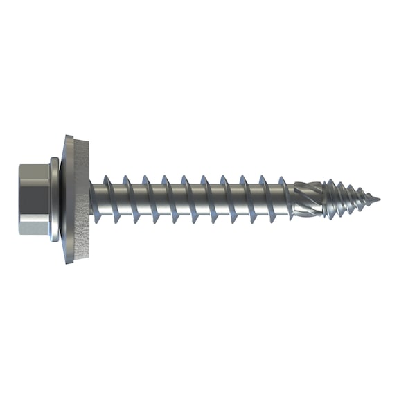Thin sheet metal screw, hexagon head, wood, bimetallic A2/steel, DS16 RP-T2 - 1